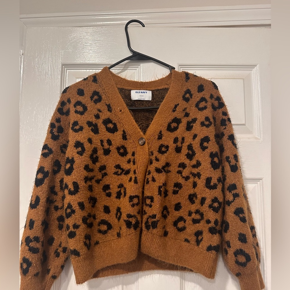 Animal print cardigan